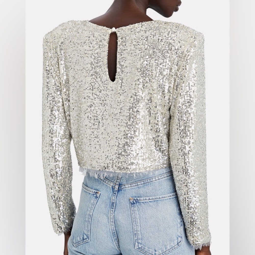 NONCHALANT LABEL, Asymmetrical Sequin Top Size M - Picture 3 of 14